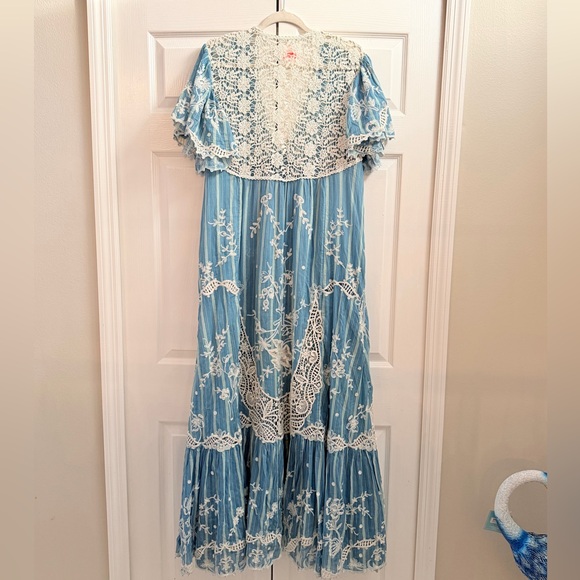 Free People Blue Bonnet Maxi Dress Size Small - Picture 6 of 7